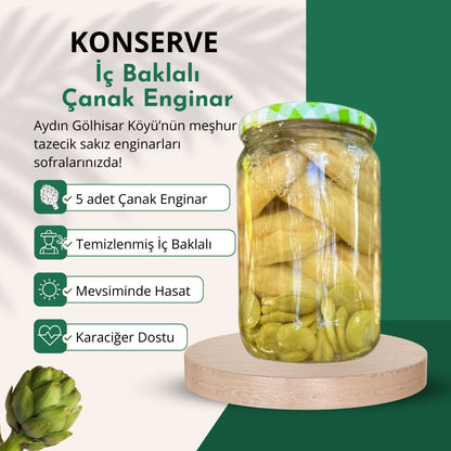 İç Baklalı Çanak Enginar Konservesi