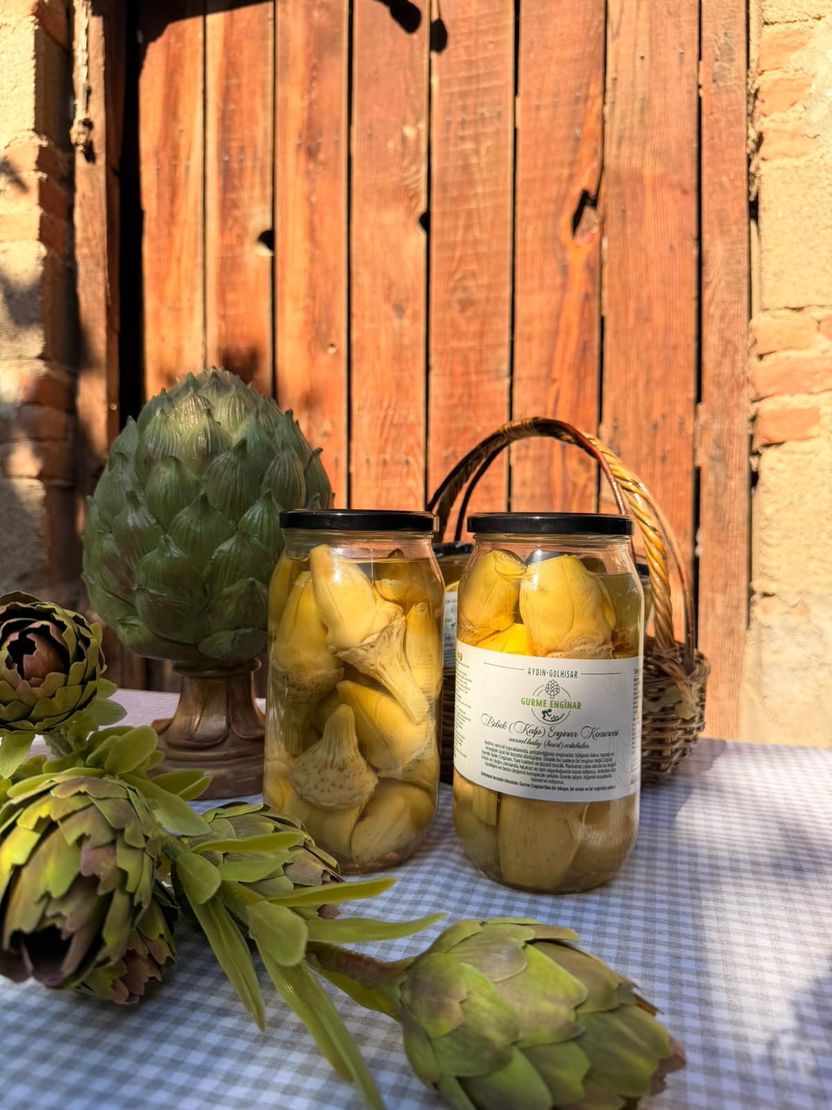 Saplı Bebek Enginar Konservesi (enginar kalbi)