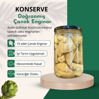 Doğranmış Çanak Enginar Konservesi