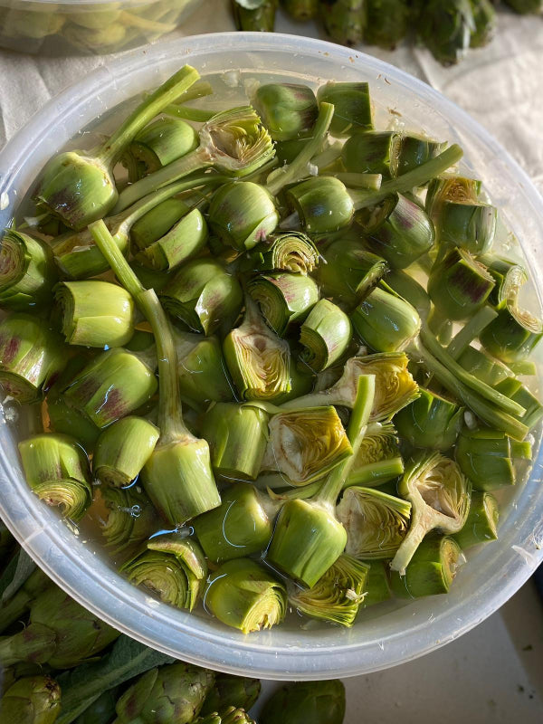 Günlük Soyulmuş Taze Kalp Enginar - Yarma Enginar Kalbi - 20 Adet