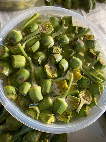 Günlük Soyulmuş Taze Kalp Enginar - Yarma Enginar Kalbi - 20 Adet